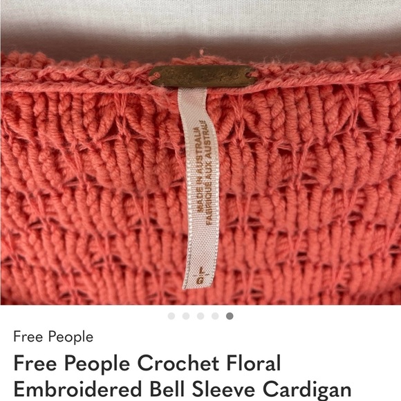 Free People Crochet Floral Embroidered Bell Sleeve Cardigan Sweater


Size L - Picture 5 of 5